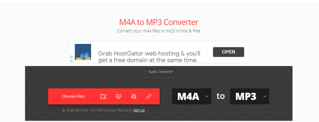 free convert m4a to mp3 by convertio