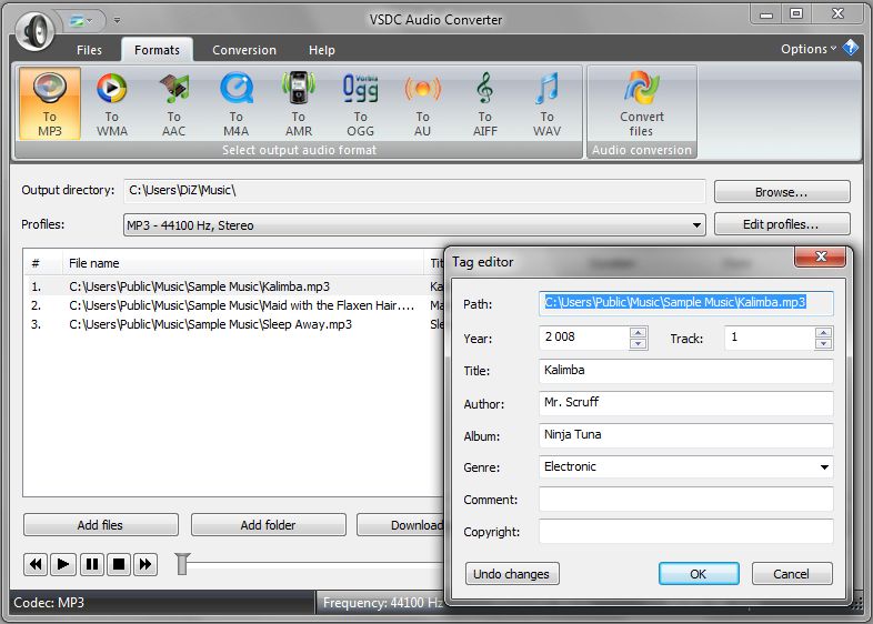 online m4a to mp3 VSDC Free Audio Converter