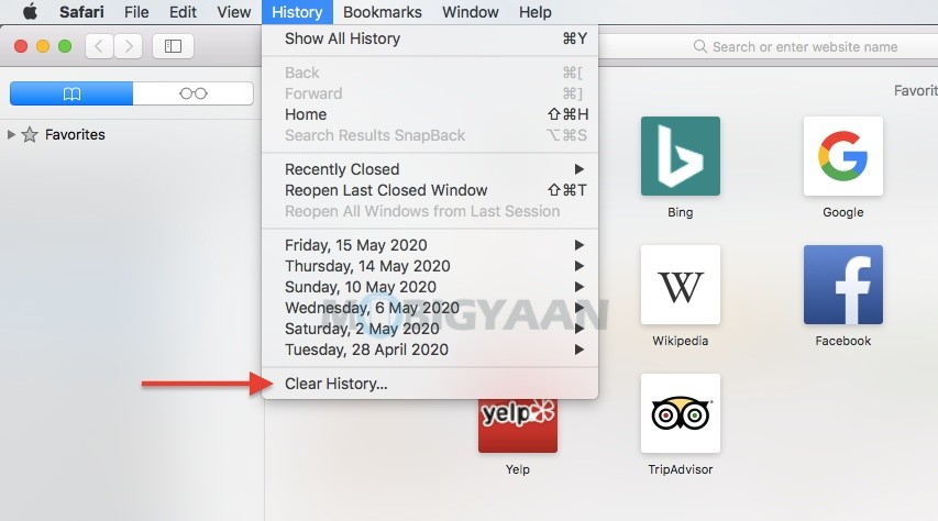 Clear History On The Safari On A Mac