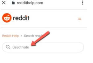 Delete your account on Reddit application step 3