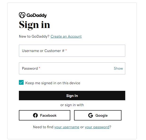 GoDaddy Email Login