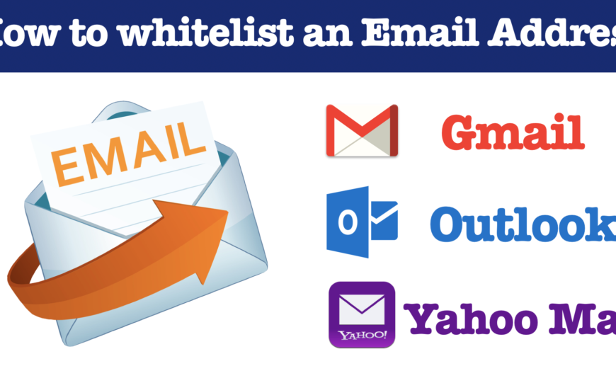 how to whitelist an email address with gmail, outlook, yahoo mail