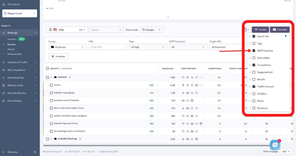 SE Ranking - Monitor Performance