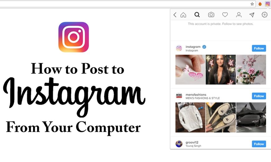 Instagram post from computers