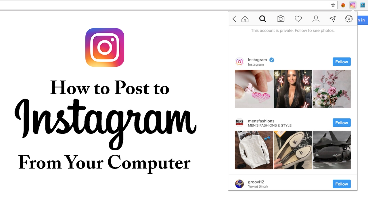 Instagram post from computers