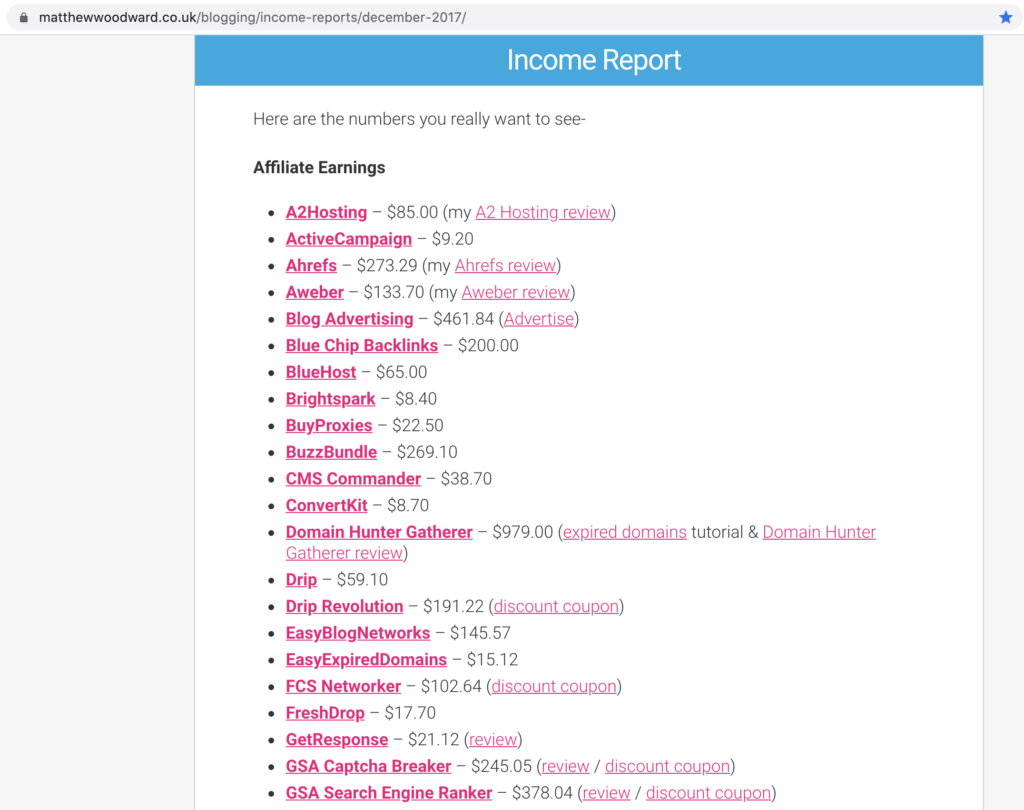 Publish Income Reports