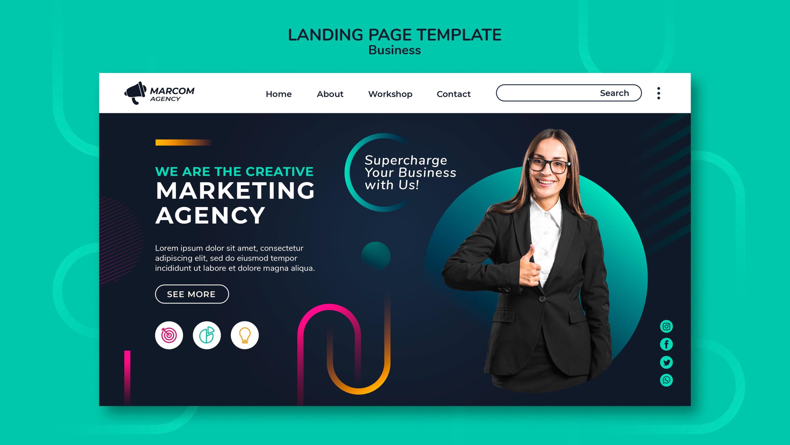 Landing page design